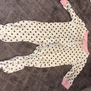 Charming Polka Dot Kids Footie Pajama